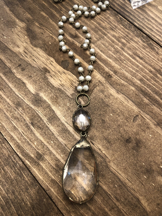 New double stone necklace