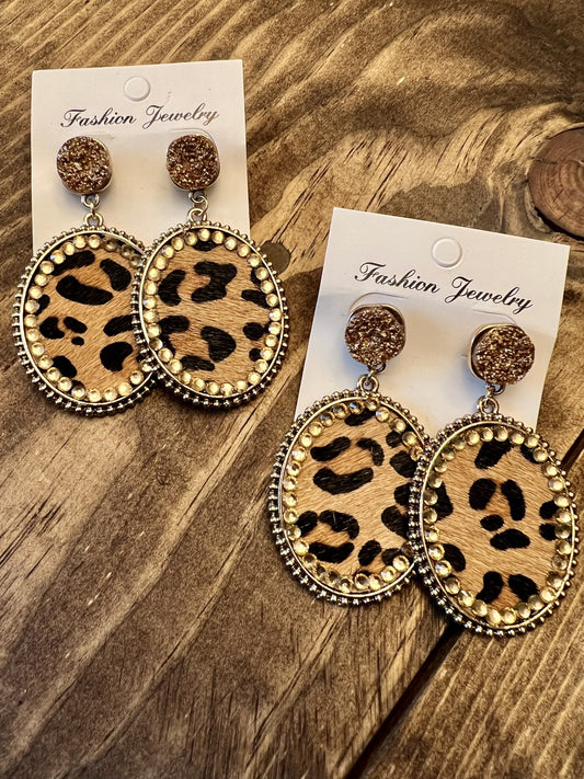 A dash of leopard earrings