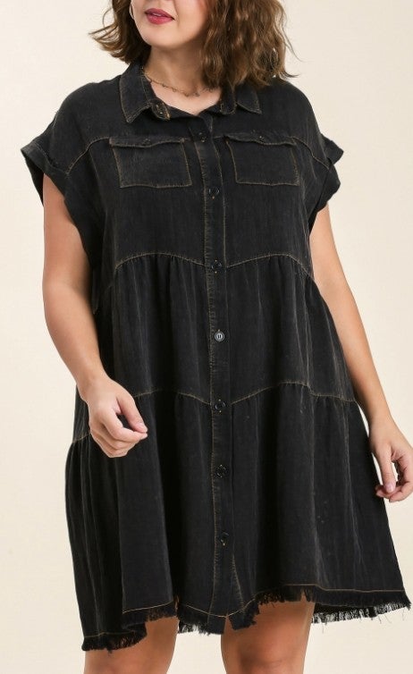 Black Frays and Dyes Dress
